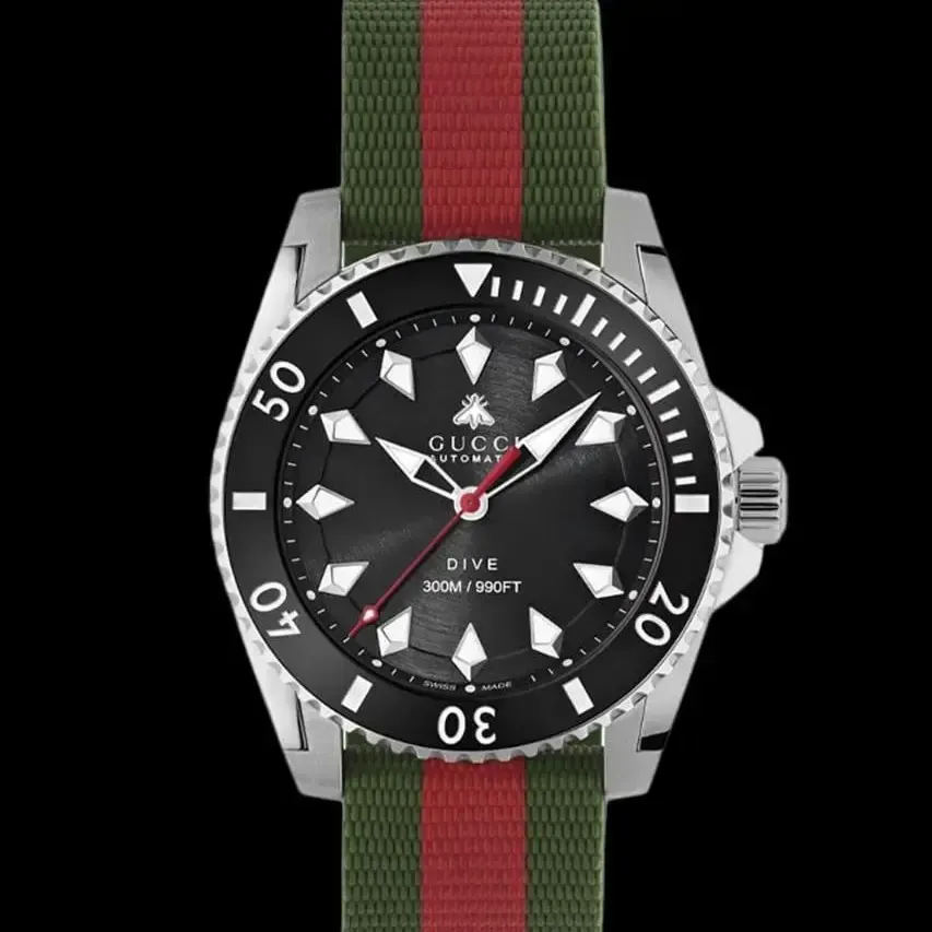 Gucci Unisex Premium Dive Watch – Black Dial Edition