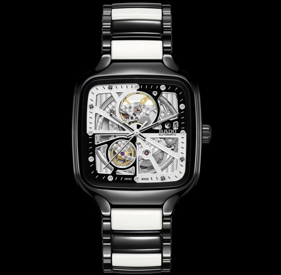 Rado Premium Square Ceramic Automatic Watch | Unisex (Black)