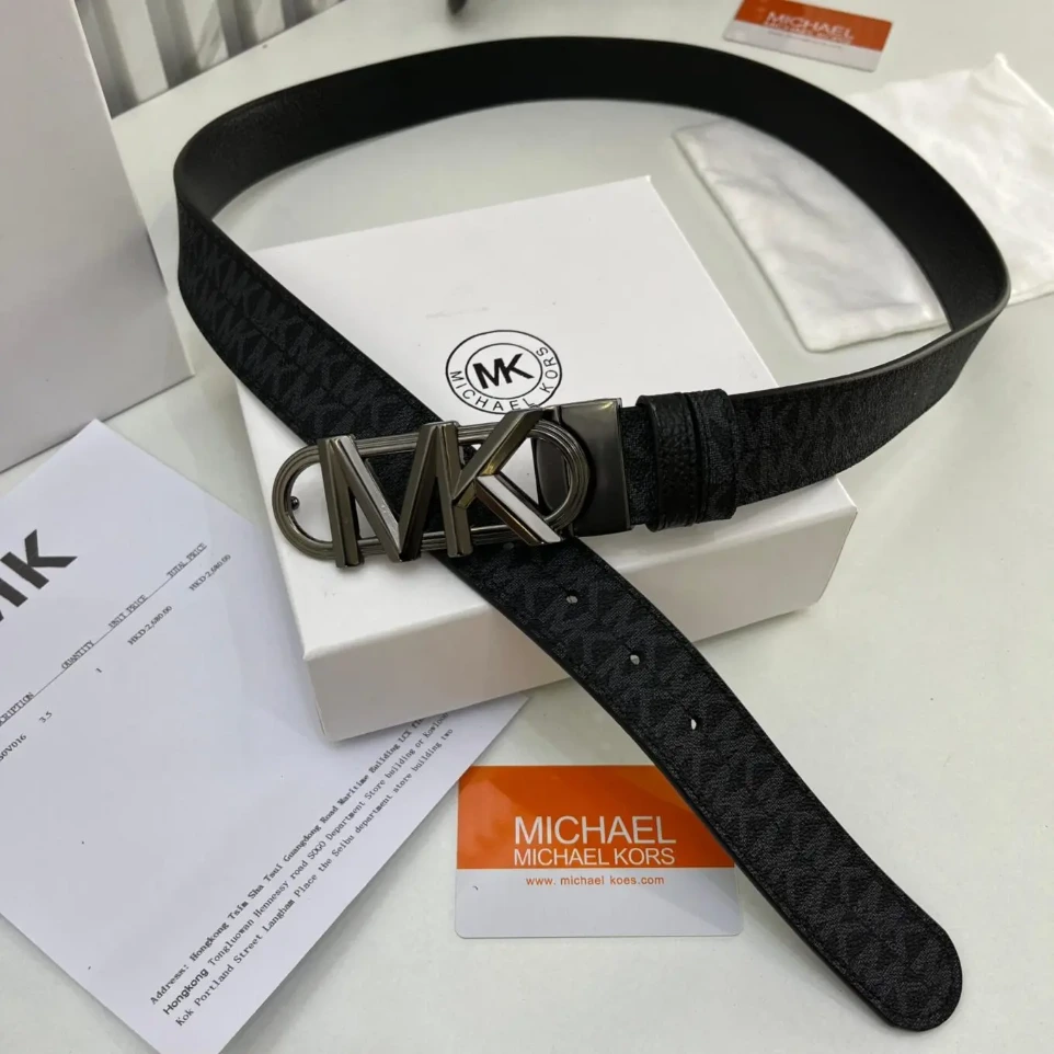 Michael Kors Signature logo Black Unisex Belt