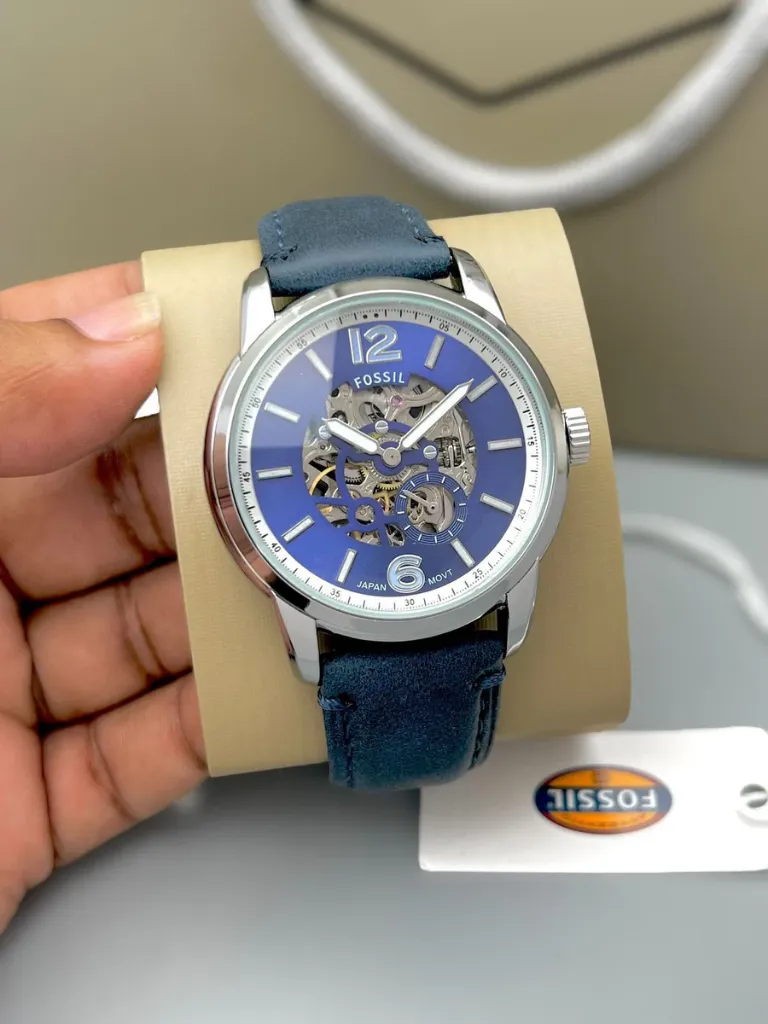 Fossil  Automatic Leather Strap Watch for Men (1)
