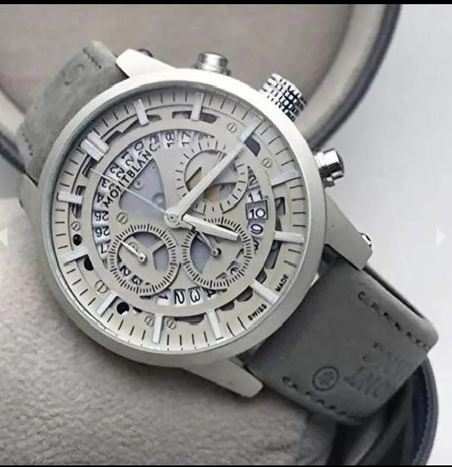 Montblanc Men’s Premium Leather Strap Chronograph Watch