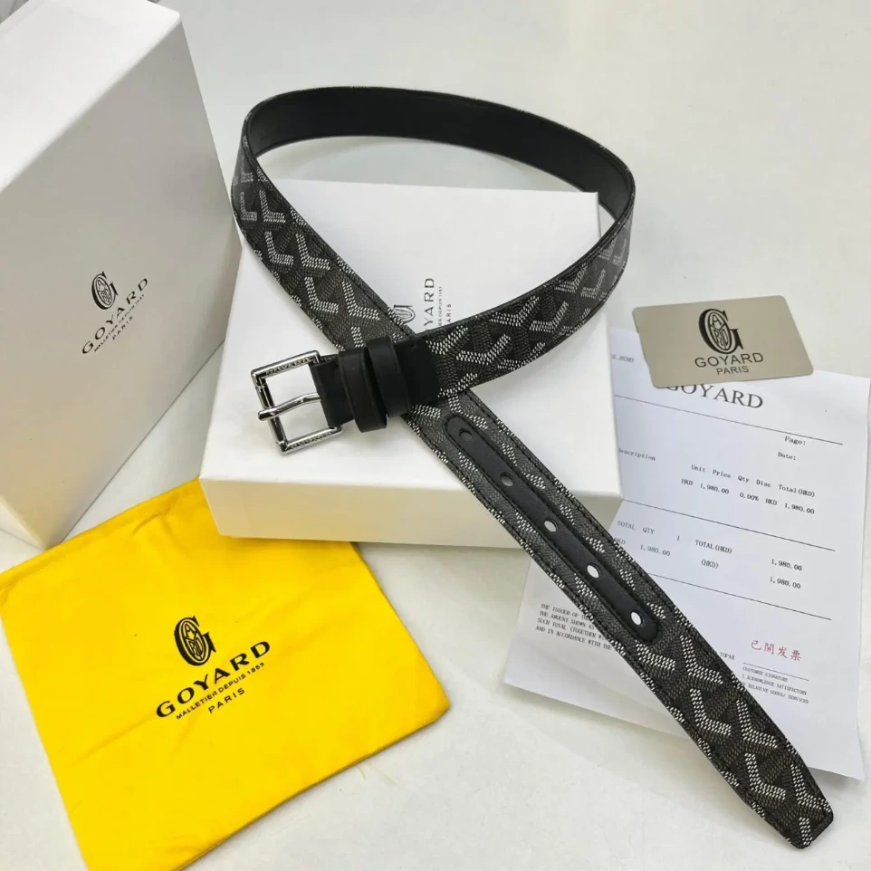 Goyard Black Monogram Belt (105)