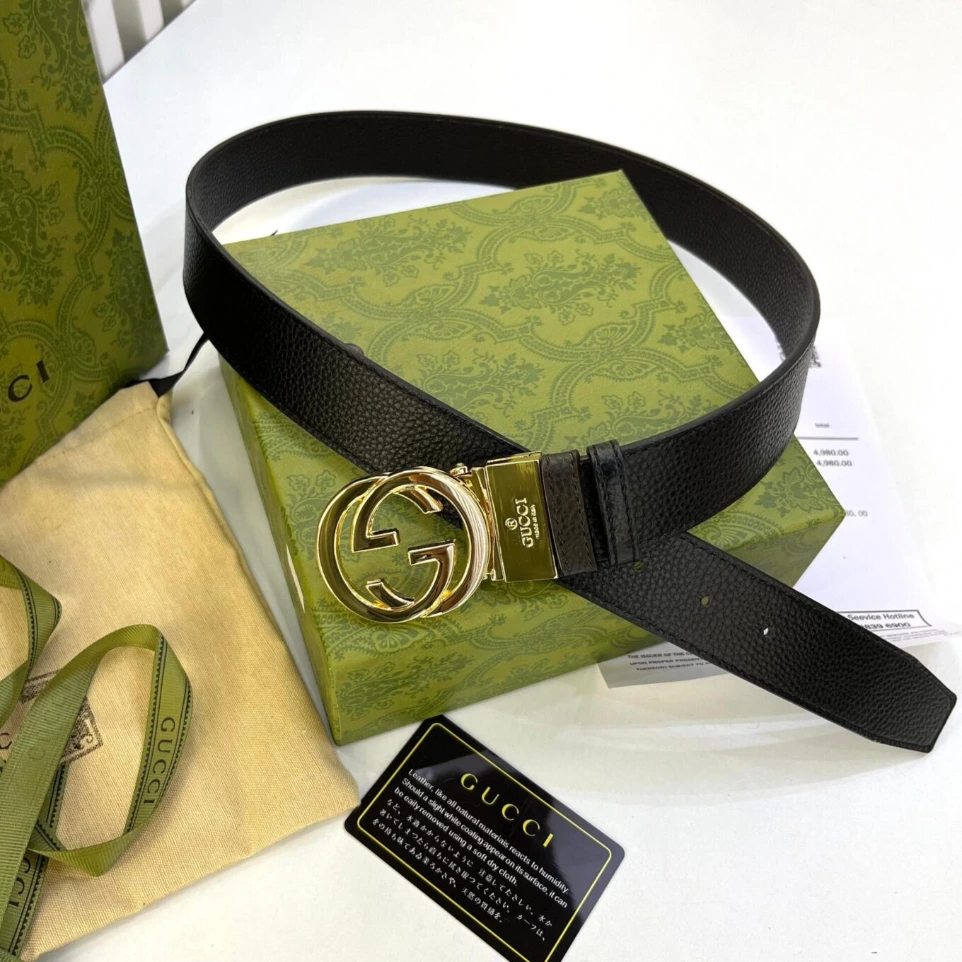 Gucci Reverse GG Reversible Black Premium Unisex Belt