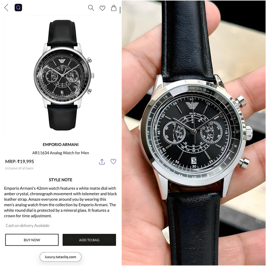 Emporio Armani Minimalist Men’s watch (WITHOUT OG BOX)