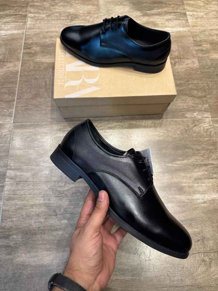 Zara  Formal Shoes for Men (Black, 7)