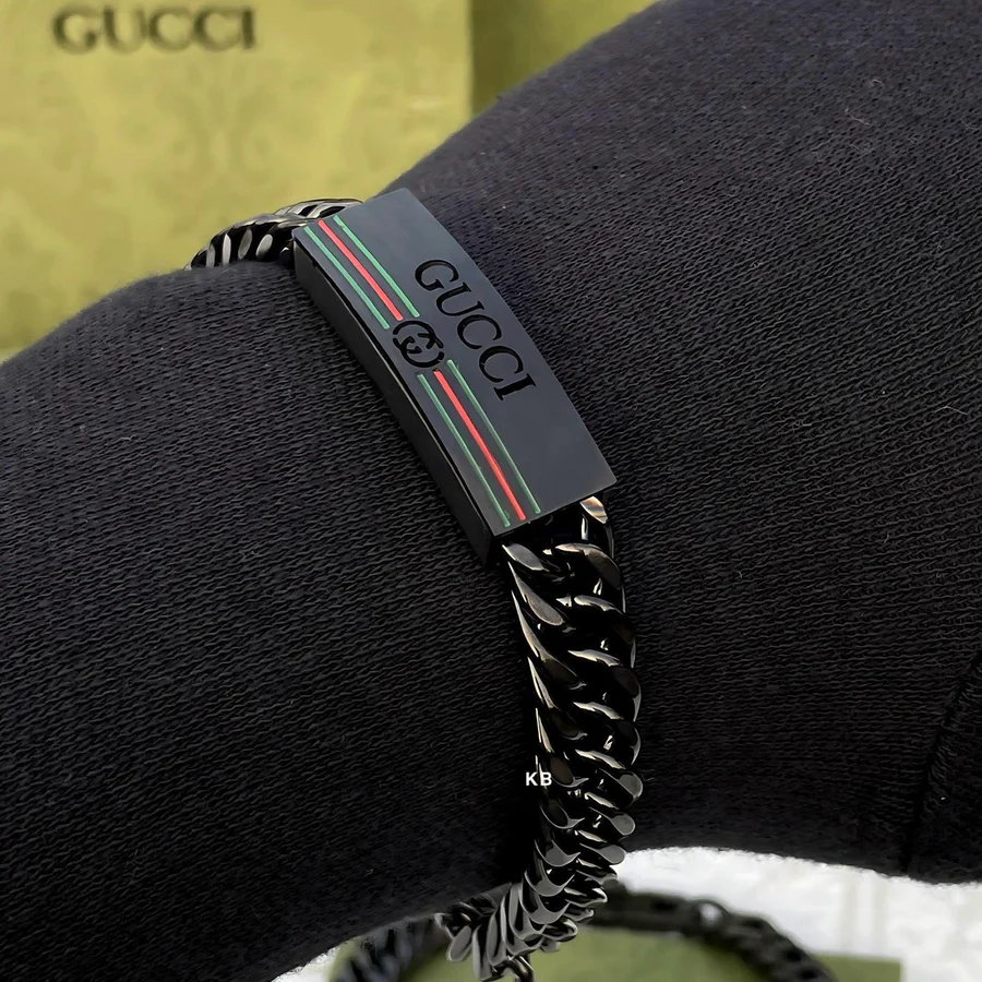 Gucci Black Chain unisex Bracelet