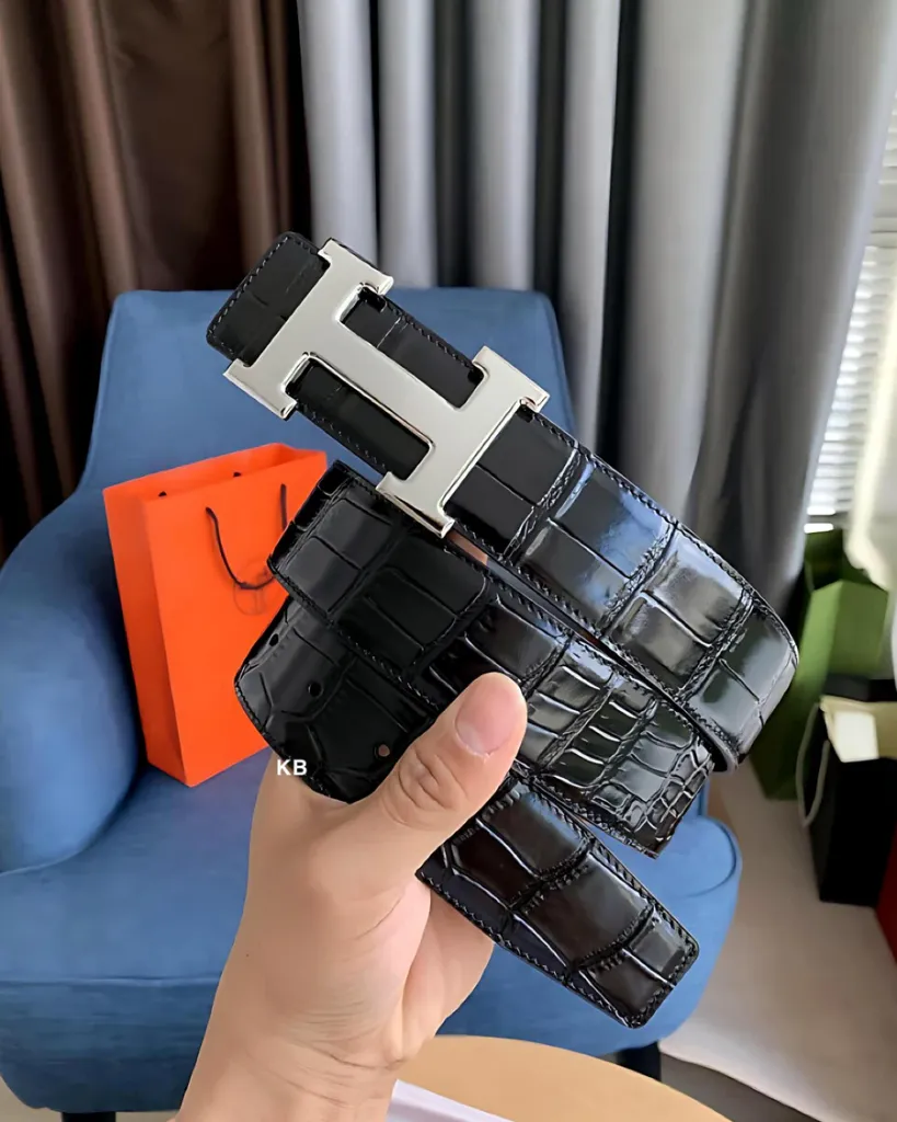 Hermes ALLIGATOR LEATHER STRAP BELT (1)