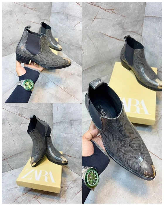 ZARA POINTED GOLDEN TOE CHELSEA HIGH HILL (7)