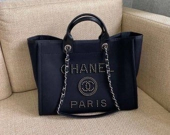 Luxury Pearl Tote Bag – Premium Collection (Black)