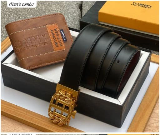 TOMMY HILFIGER WALLET + BELT COMBO (1)