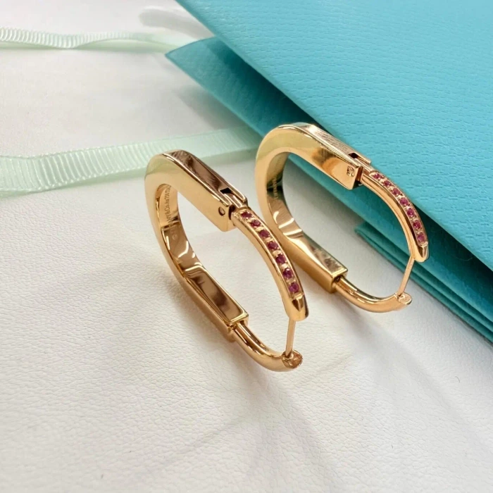 Tiffany & Co Lock Rose Edition Rosegold Earrings
