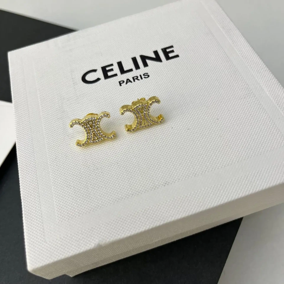Celine Golden Studded Earring