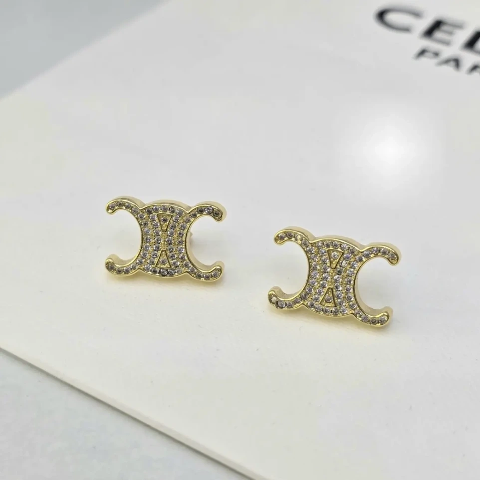 Celine Monogram Studded Earring