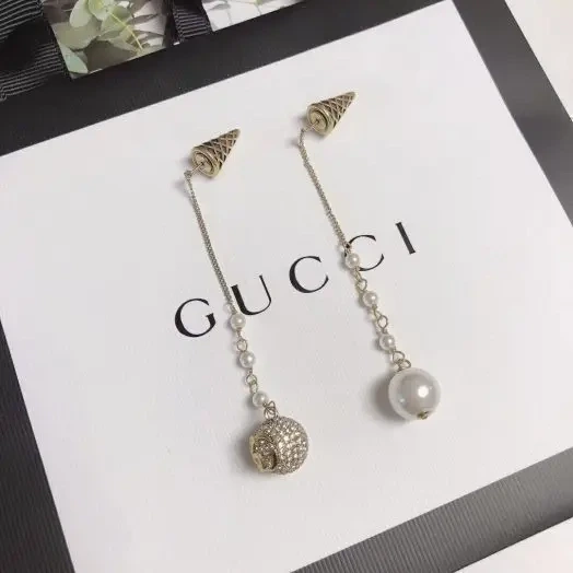 Gucci Pearl Diamond Long Earring