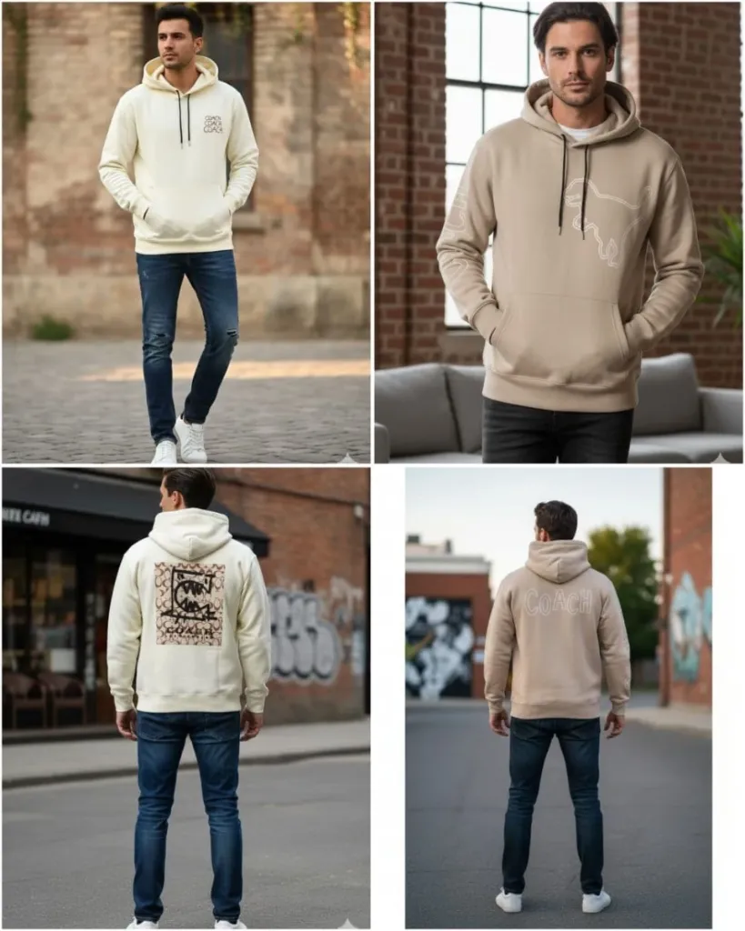 COACH PREMIUM QUALITY HOODIE (L-40, Brown)