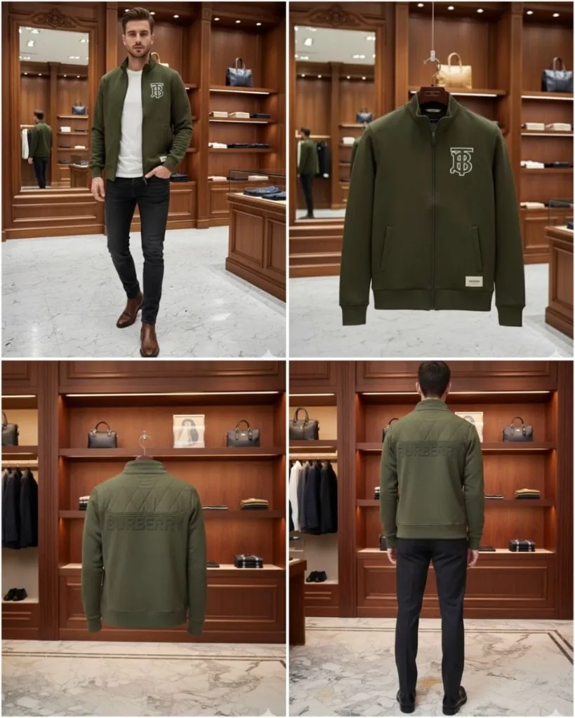 BURBERRY PREMIUM QUALITY ZIPPER SWEATSHIRT (L-40)