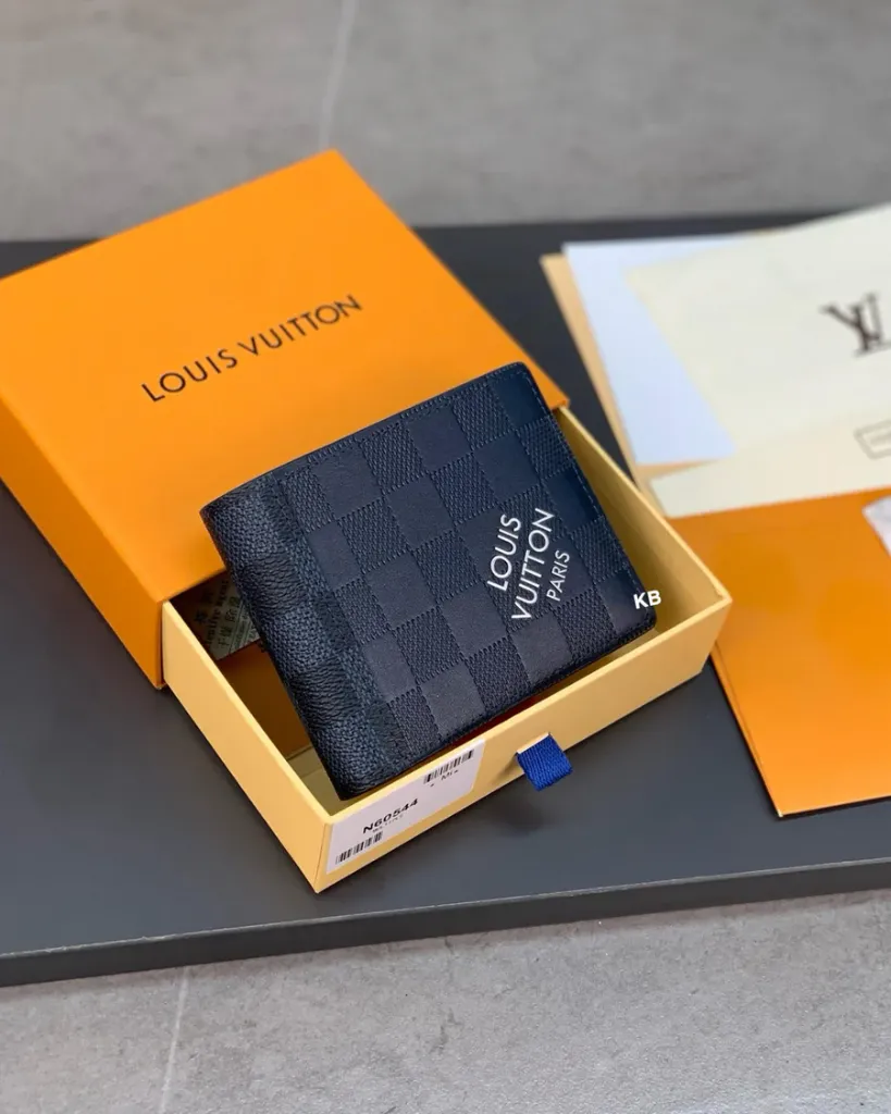 LV slender Blue wallet