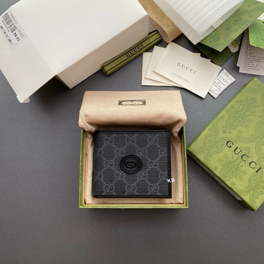 Gucci Black Supreme Leather Wallet