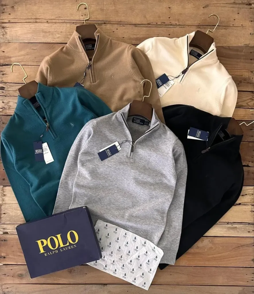 RALPH LAUREN POLO Premium Half Zippers (M, Black)