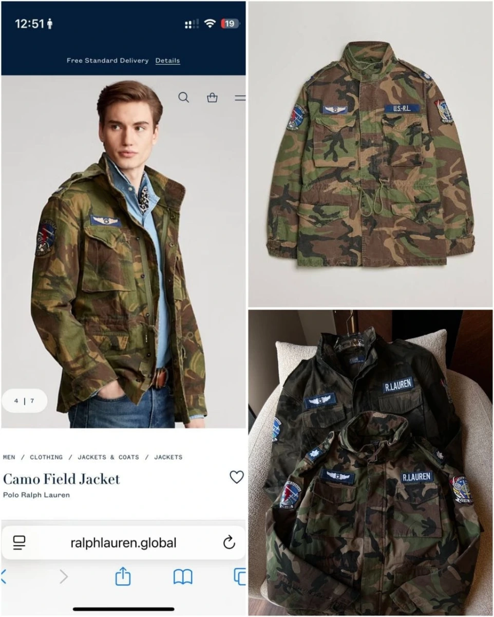 Ralph Lauren Camouflage ARMY JACKET (M)