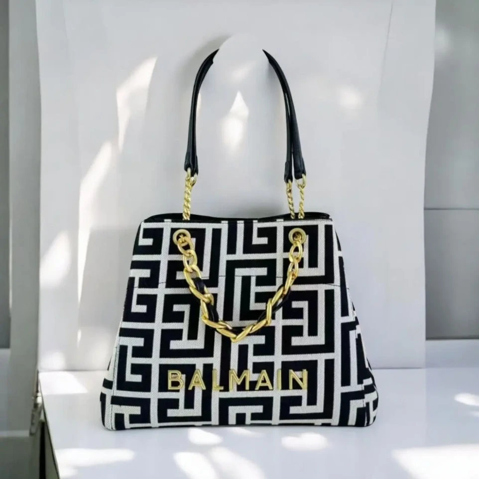Balmain 1945 Jacquard Tote Bag