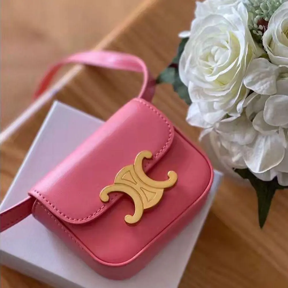 Celine Mini Claude Sling Bag (With Box) (Pink)