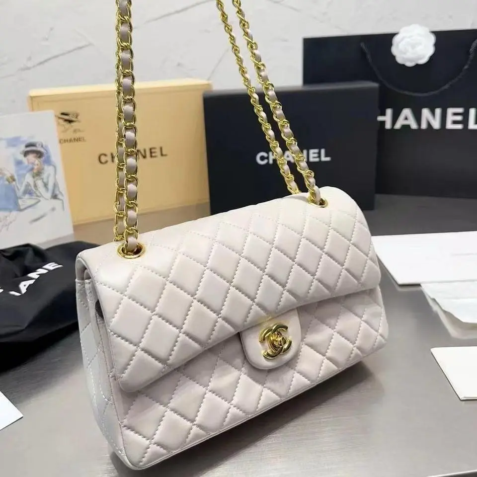 Chanel Jumbo White Premium Sling Bag (With Double Box)