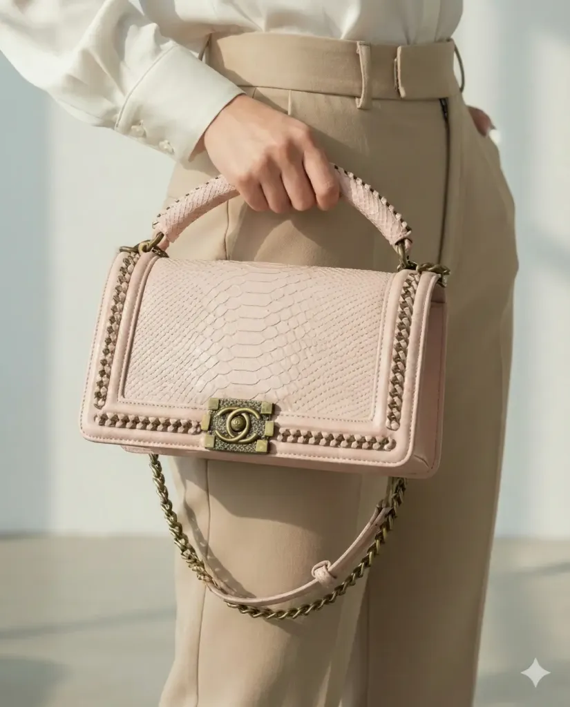 Chanel Leboy Croco Premium Quality Handbag (Black)