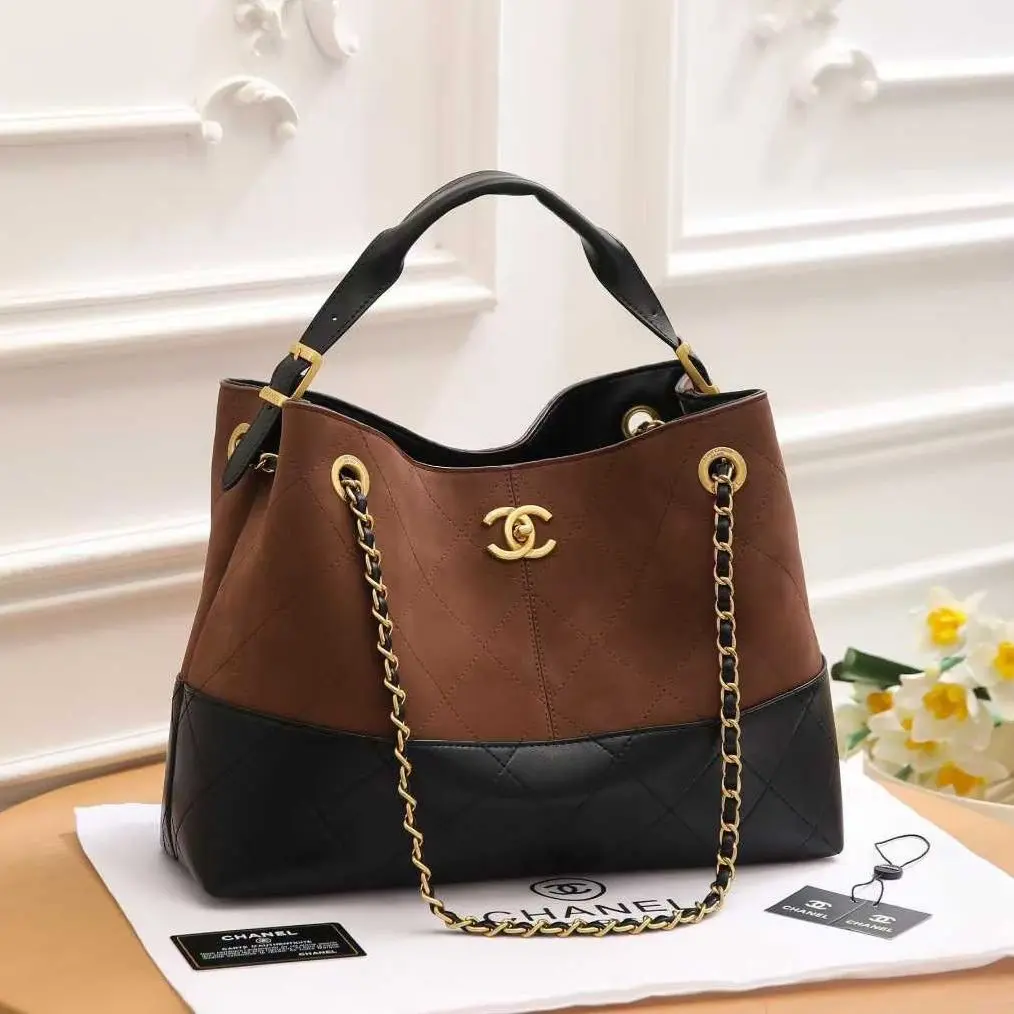 Chanel 25S Coffee Sued Leather Hobo Bag (Coffee Black)