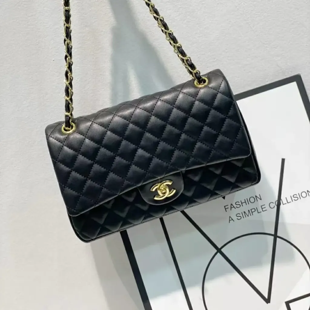 Chanel Jumbo Sling Bag (With Box) (Black)
