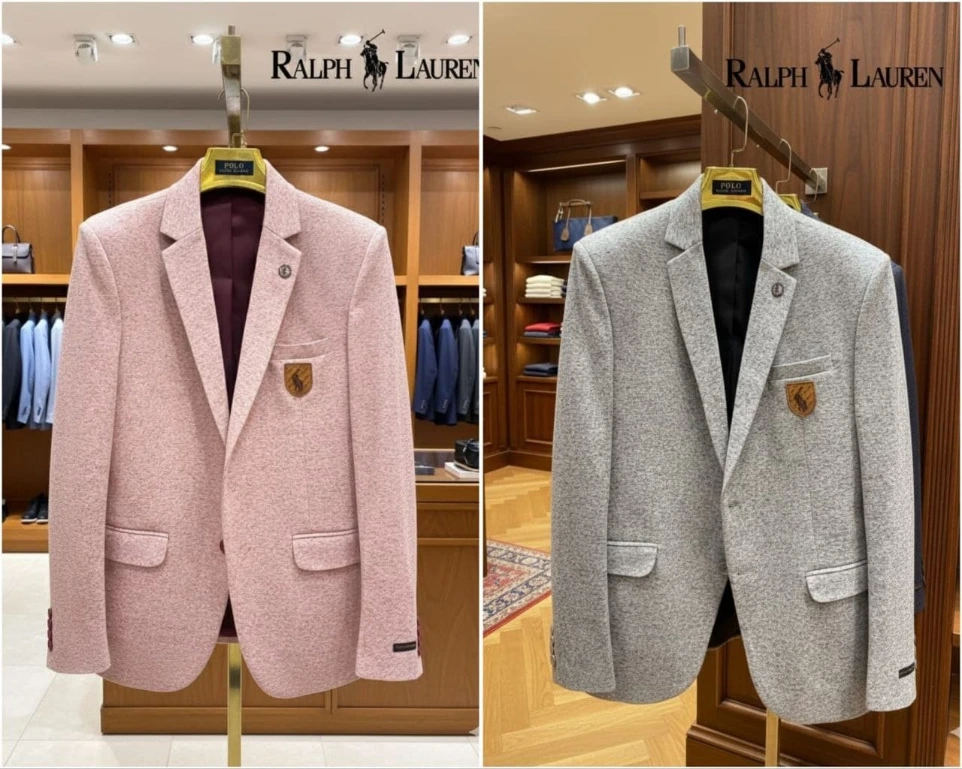 RALPH LAUREN IMPORTED TWEED BLAZER (40, Pink)
