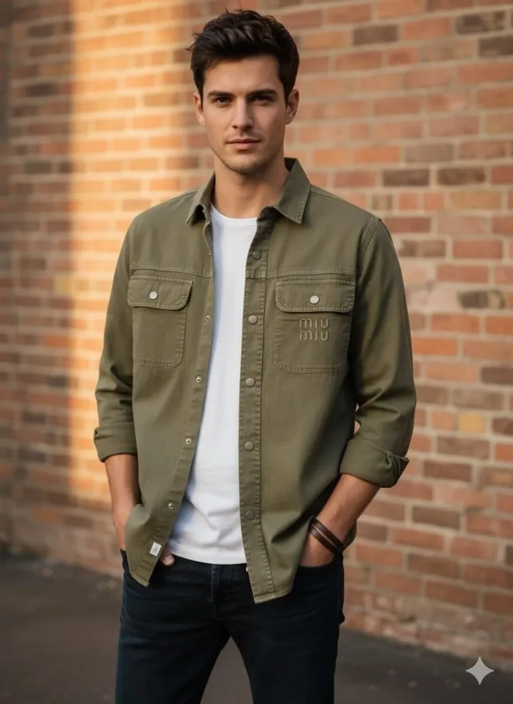 MIU MIU HIGH END QUALITY CARGO SHIRT (40)