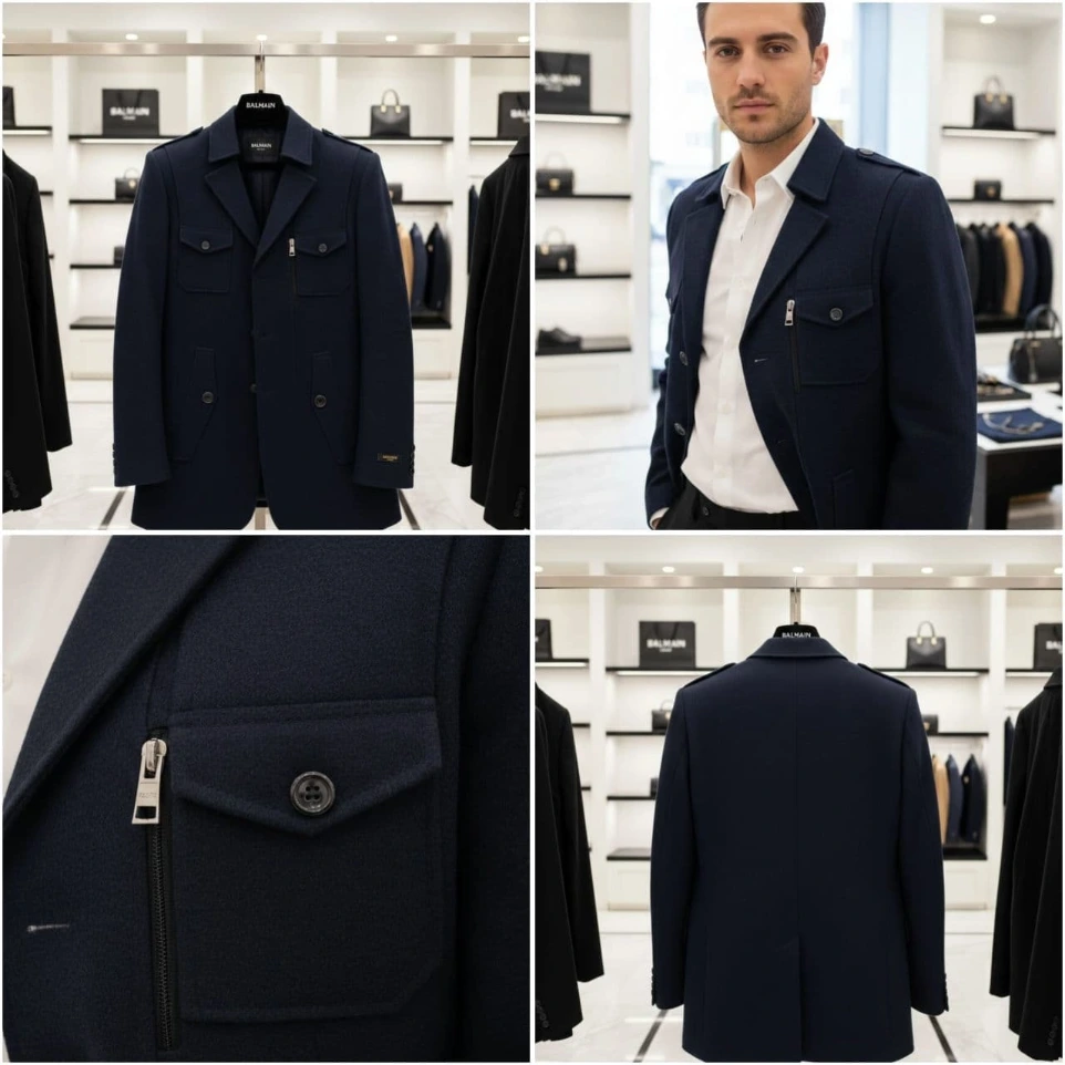 BALMAIN IMPORTED LYCRA FABRIC BLAZERS (40)