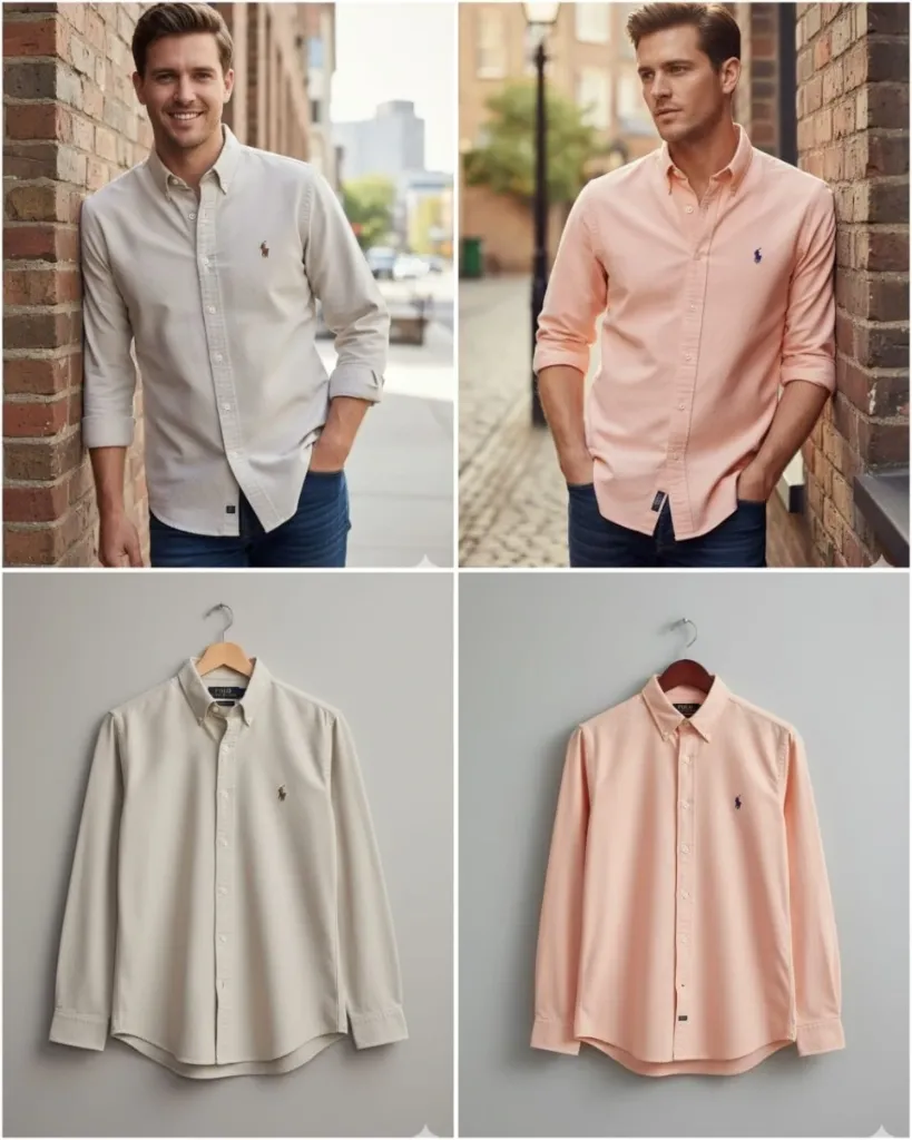 RALPH LAUREN PREMIUM QUALITY SHIRT (Beige, 40)