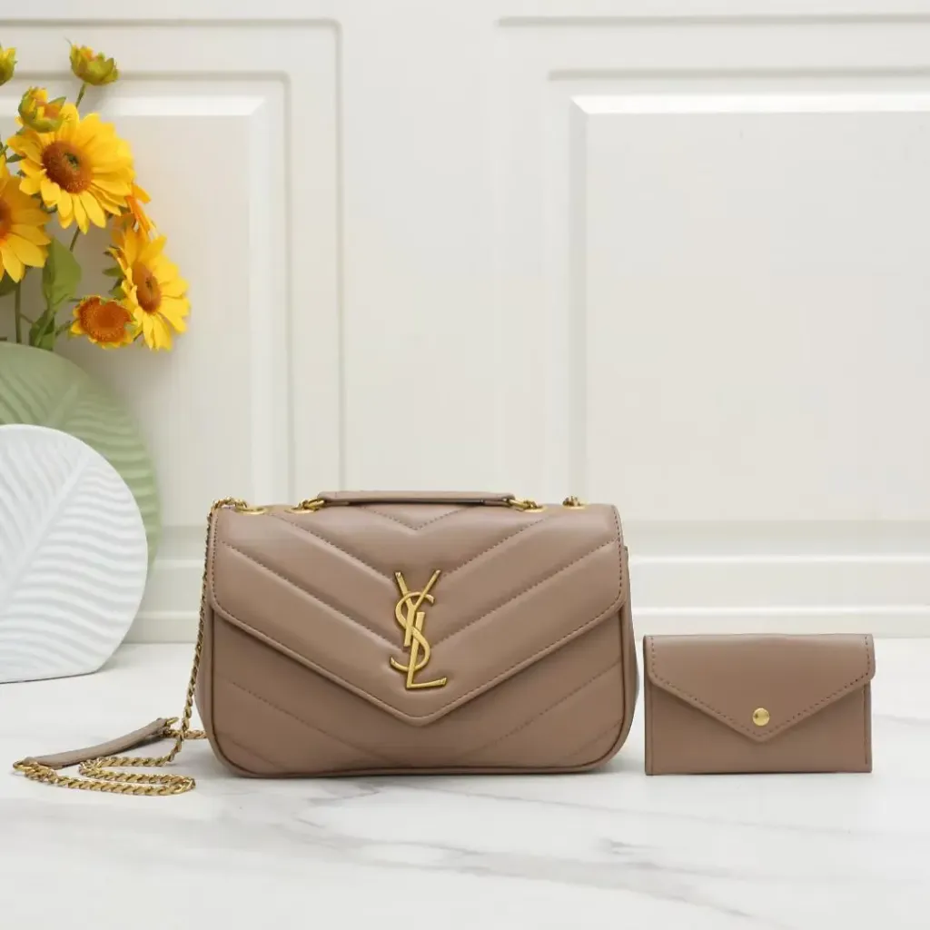 YSL Lou Lou Color Shoulder Bag (With Box) (Black)