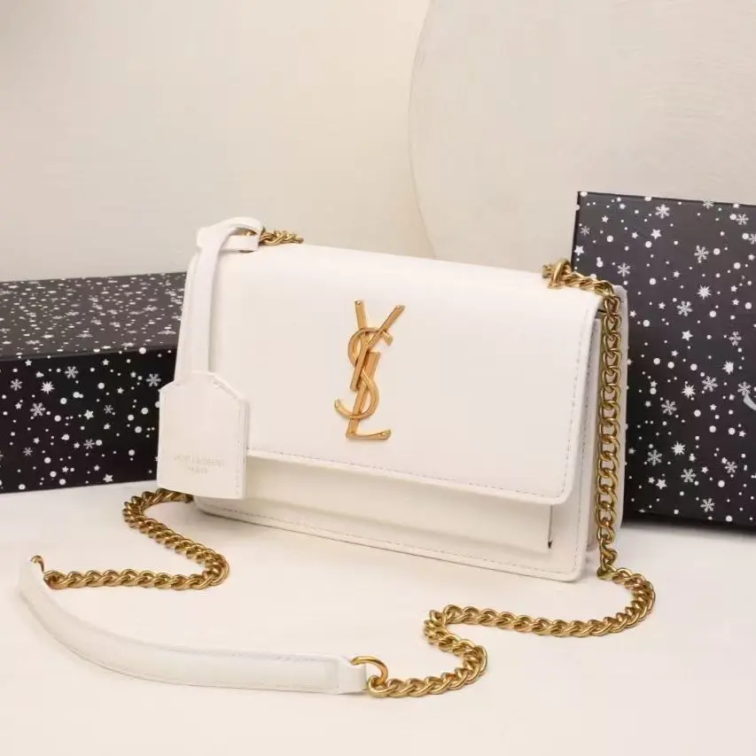 YSL Sunset Sling Bag (With Box) (Black)