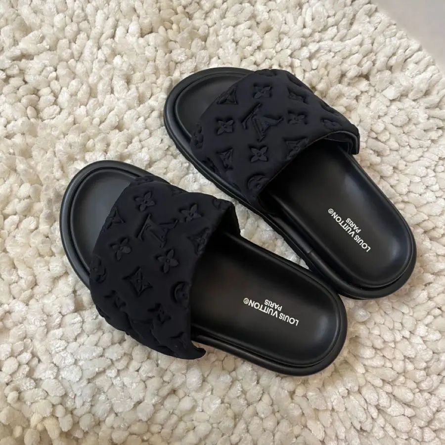 Louis Vuitton Pool Pillow Black Mule (40)