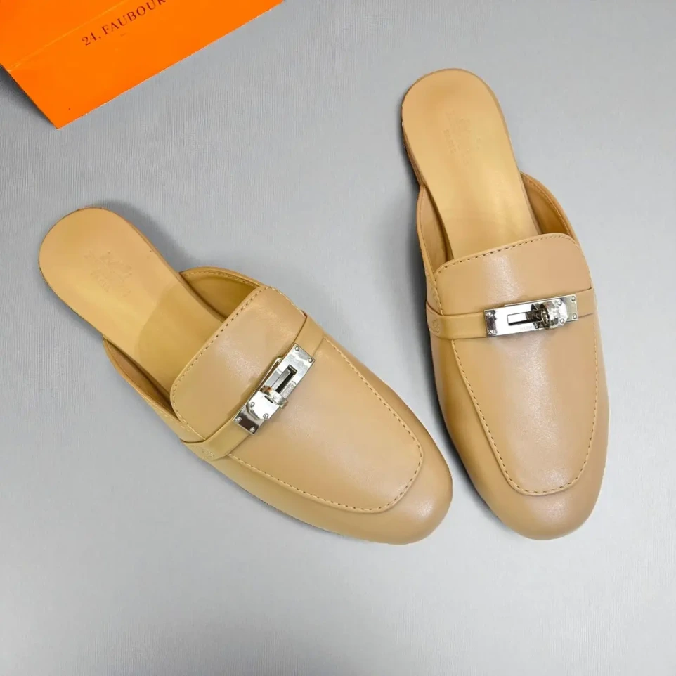 Hermes Beige OG Mules (40)