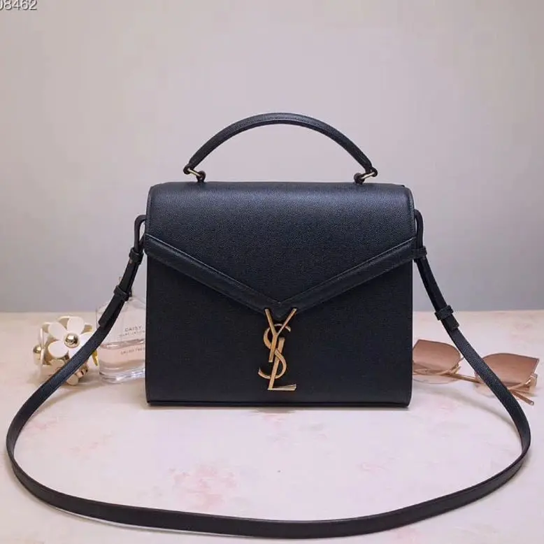 Ysl Cassandra Top Handle Small Hand Bag (With Box) (Black)