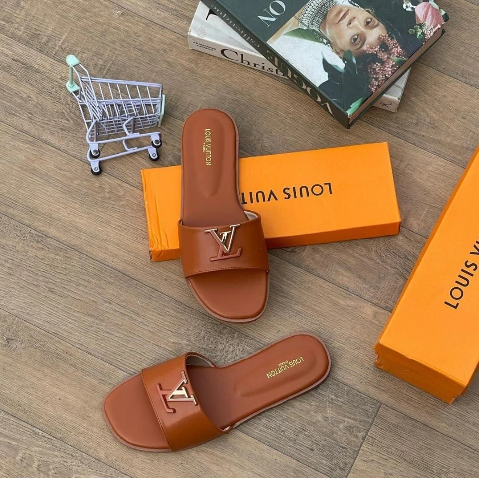 Louis Vuitton Brown Slip On Slide For Women (40)