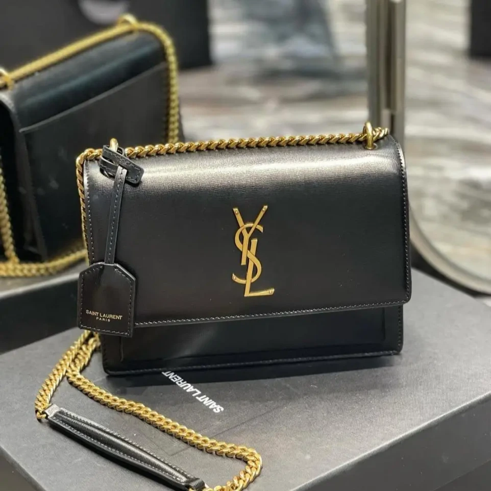 Ysl Sunset Black Sling Bag (With Box)