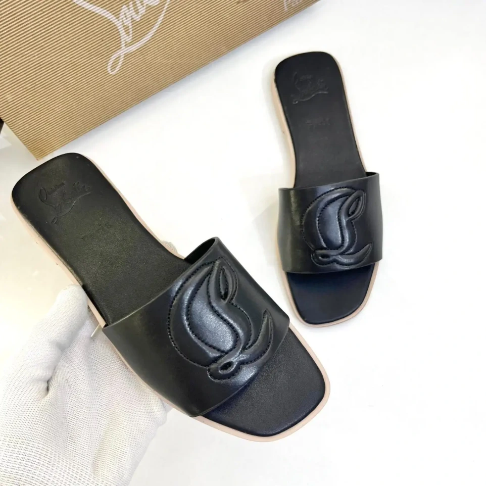 Christian Louboutin Black Mules Flat (40)