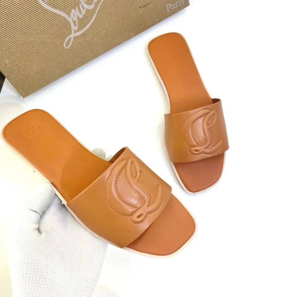 Christian Louboutin Brown Mules Flat (40)