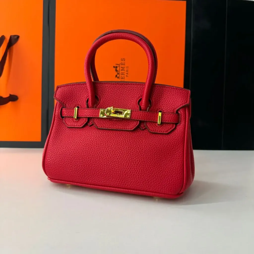 Hermes Birkin  Mini Handbag (Red)