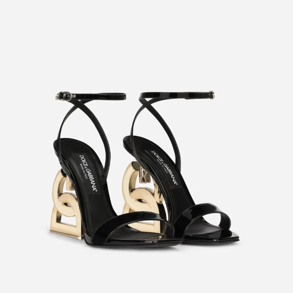 D&G Pop Keira Black Sandal (40)