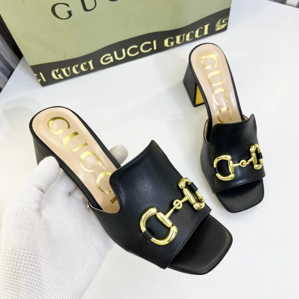Gucci Alpha Horsebit Black Mules (40)