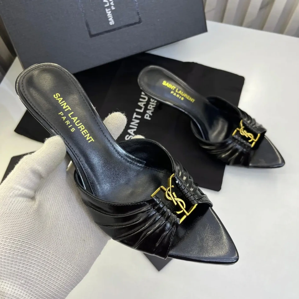 Ysl Babylone Black Mules (40)