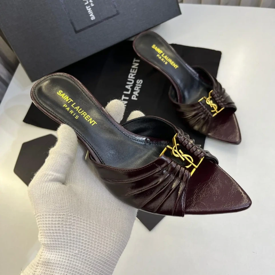 Ysl Babylone Wine Mules (40)