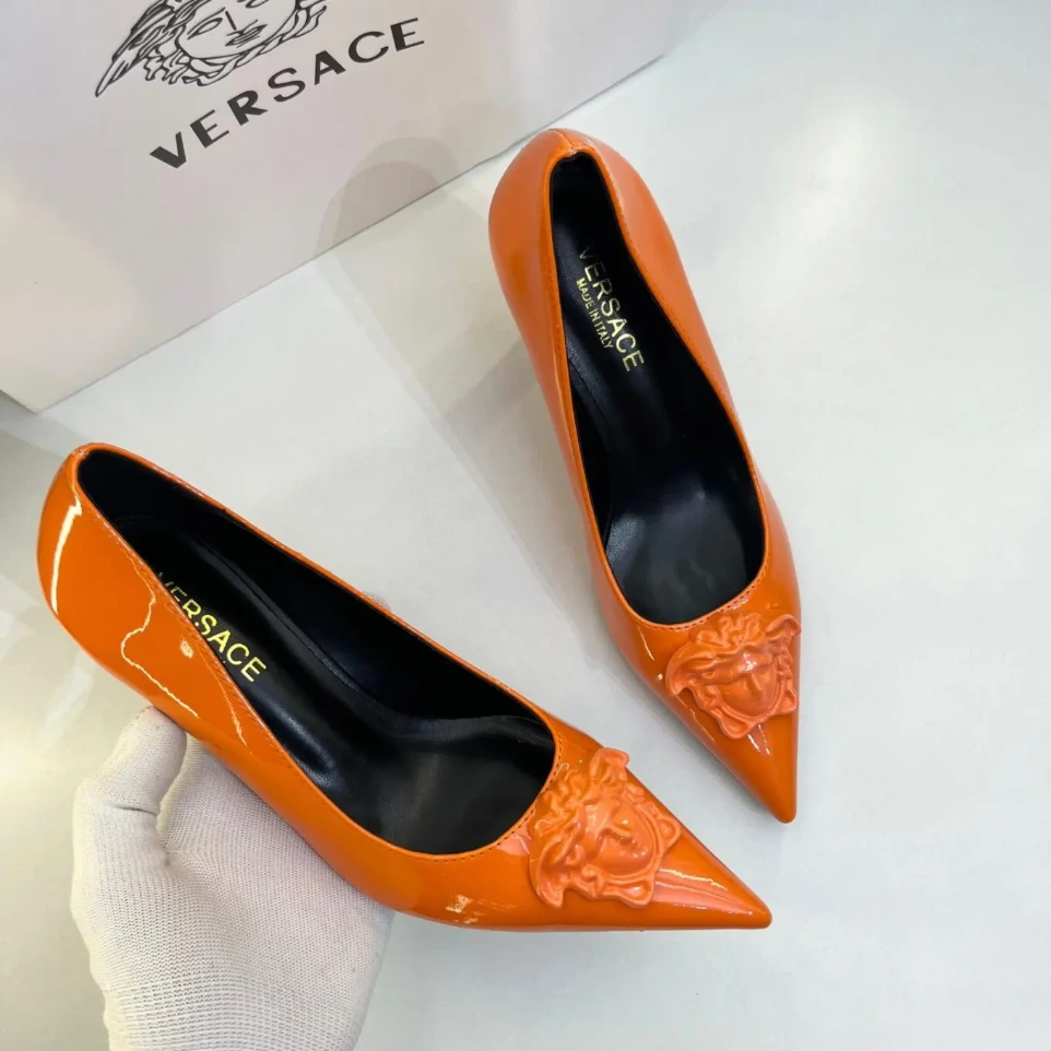 Versace La Medusa Orange Pump (40)