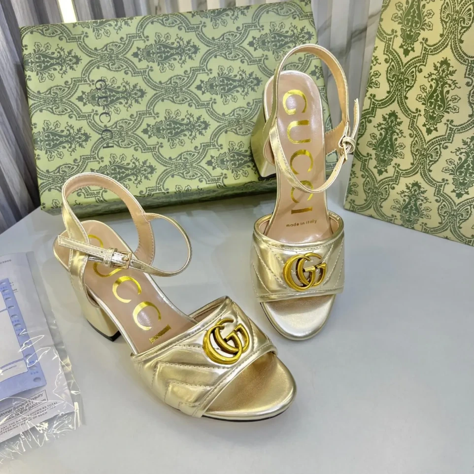 Gucci Marmont Golden Mid High Pump (40)